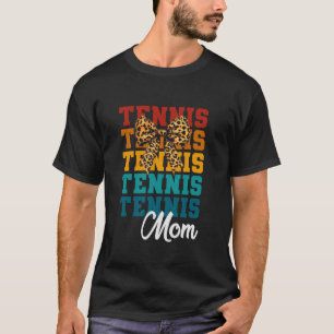 Coquette Bow Tennis Mum Cute Tennis Lovers Mothers T-Shirt