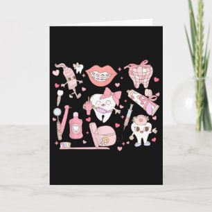 Coquette Bow Tooth Dental Squad Valentine Day Dent Card
