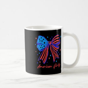 Coquette Bow Usa Patriotic American Flag 4th Of Ju Coffee Mug