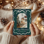 Coquette Bow Vintage Plaid Photo Christmas Holiday Card<br><div class="desc">Coquette Bow Vintage Plaid Photo Christmas Holiday Card</div>