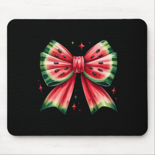 Coquette Bow Watermelon Summer Vacation Hawaii Bea Mouse Pad