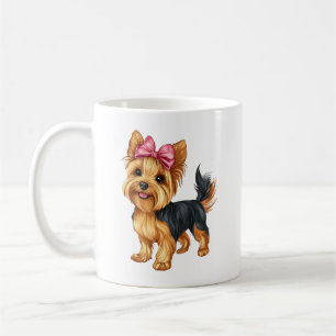 Coquette Bow Yorkshire Terrier Dog Yorkie Mum Girl Coffee Mug