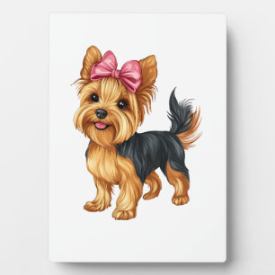 Coquette Bow Yorkshire Terrier Dog Yorkie Mum Girl Plaque