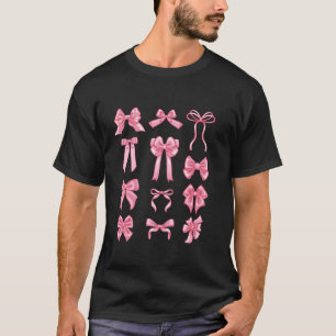 Coquette Bows Aesthetic Cute Girly Trend Coquette T-Shirt