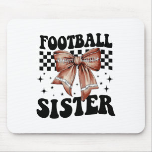 Coquette Bows American Footll Sister Game Day Than Mouse Pad