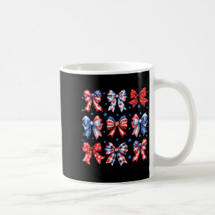 Coquette Bows Red White Blue Design Coffee Mug