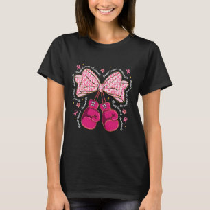 Coquette Boxing Gloves Pink Ribbon Breast Cancer A T-Shirt