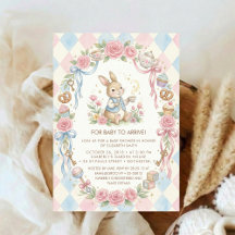 Coquette Bunny Baby Shower flower Blush Pink