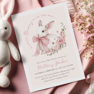 Coquette Bunny Baby Shower Invitation