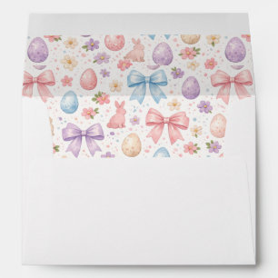 Coquette Bunny Easter Envelope with Pattern Liner