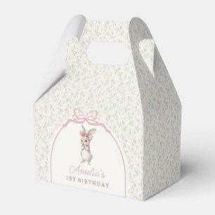Coquette Bunny Rabbit Girl Birthday Favor Box