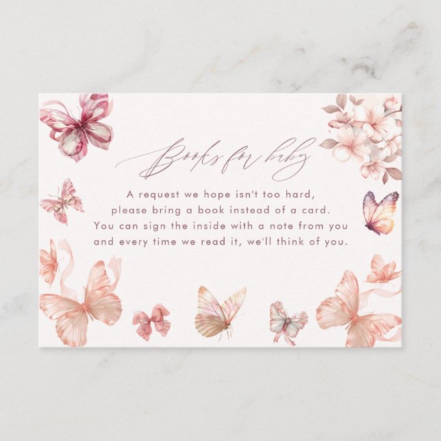 Coquette Butterfly |  Butterflies Books for Baby Enclosure Card (Front)