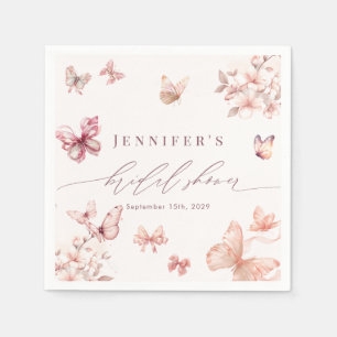 Coquette Butterfly    Butterflies Bridal Shower  Napkin