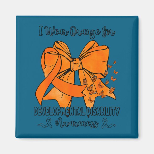 Coquette butterfly developmental disability wear magnet (Front)