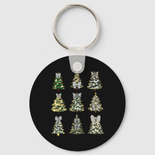 Coquette Camo Christmas Tree Bow Camouflage Huntin Key Ring