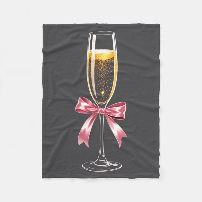 Coquette Champagne Gl Happy New Year 2026 Party Wo Fleece Blanket (Front)