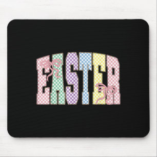Coquette Checkered Easter Day Spring Easter Pastel Mouse Pad