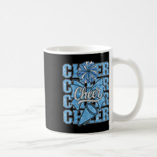 Coquette Cheer Bow Blue Cheerleader Sport Cheerlea Coffee Mug