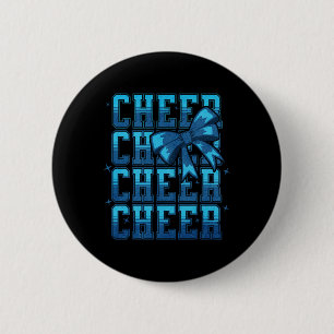 Coquette Cheer Bow Cheerleading Team Spirit Sport 6 Cm Round Badge