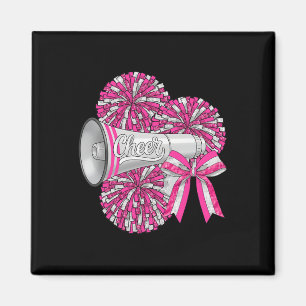 Coquette Cheer Bow Pink Cheerleader Sport Cheerlea Magnet