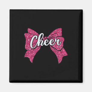 Coquette Cheer Bow Pink Funny Sport Cheerleader Ch Magnet