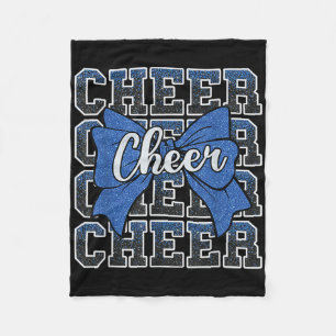 Coquette Cheer Bow Sport Cheerleader Cheerleading  Fleece Blanket