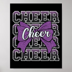 Coquette Cheer Bow Sport Cheerleader Cheerleading  Poster