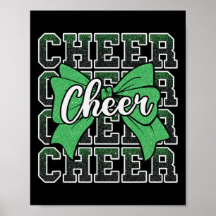 Coquette Cheer Bow Sport Cheerleader Cheerleading Poster
