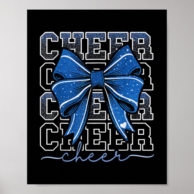 Coquette Cheer Bow Team Cheerleader Cheerleading B Poster (Front)