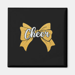 Coquette Cheer Bow Yellow Sport Cheerleader Cheerl Magnet