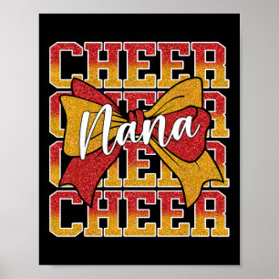 Coquette Cheer Nana Bow Cheerleader Cheerleading R Poster