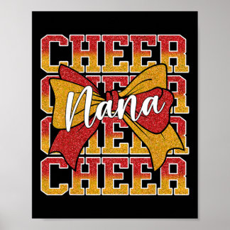 Coquette Cheer Nana Bow Cheerleader Cheerleading R Poster