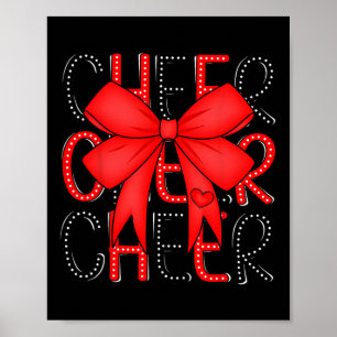 Coquette Cheer Shirt Black And Red Team Cheerleadi Poster