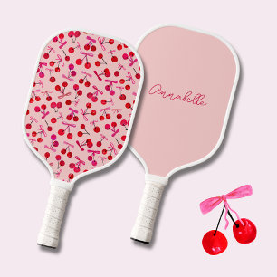 Coquette Cherry & bow pattern Pickleball Paddle