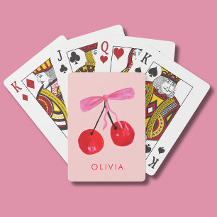 Coquette Cherry & Bow Playing Cards