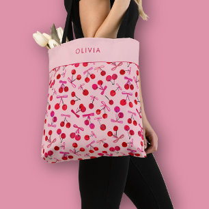 Coquette Cherry & Bow Tote Bag