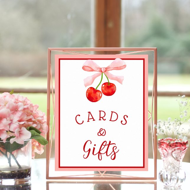 Coquette Cherry Cards & Gifts Sign (Creator Uploaded)