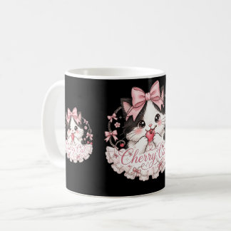 Coquette Cherry Cat Mug