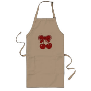 Coquette Cherry Pink, Classy Girls Long Apron