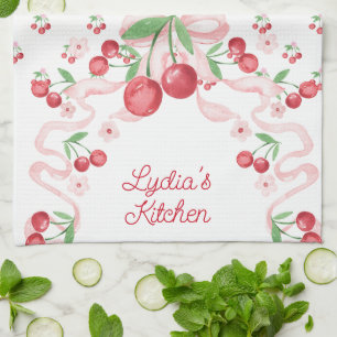 Coquette Cherry Tea Towel