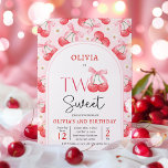 Coquette Cherry Two Sweet 2nd Birthday Party Invitation<br><div class="desc">Coquette Cherry Two Sweet 2nd Birthday Party Invitation
All designs are © PIXEL PERFECTION PARTY LTD</div>
