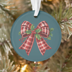 Coquette Christmas Bow Squad Gift Cute Winter Ornament