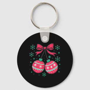 Coquette Christmas Cherries Holly Xmas Jolly Girly Key Ring