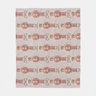 Coquette Christmas Nutcracker Latch Hook Yarn Fleece Blanket