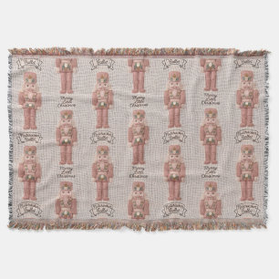 Coquette Christmas Nutcracker Latch Hook Yarn Throw Blanket