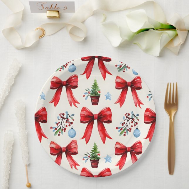 Coquette Christmas Plates  (Wedding)