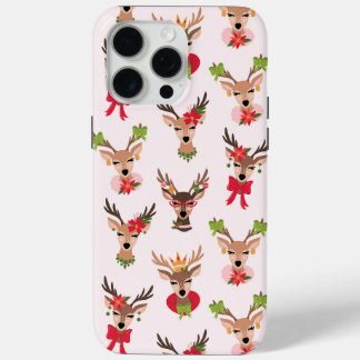 Coquette Christmas Preppy Reindeer iPhone 15 Pro Max Case