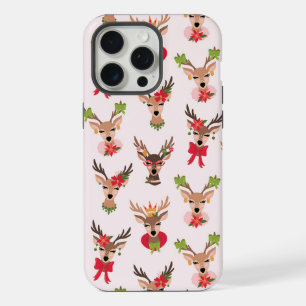 Coquette Christmas Preppy Reindeer iPhone 15 Pro Max Case