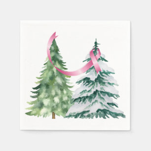 Coquette Christmas Tree, Breast Cancer Awareness Napkin