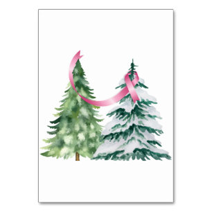 Coquette Christmas Tree, Breast Cancer Awareness Table Number